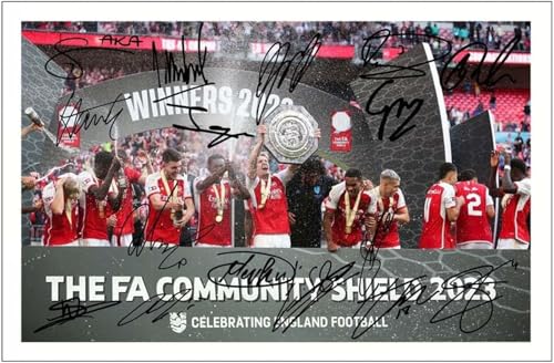 500 Teile Puzzle Arsenal – Mehrfach unterschriebener Spieler des Community Shield-Kaders 2023 Holz Puzzle Erwachsene Stress Freisetzung Spiel 500 Piece 20.4x15inch(52x38cm) Kein Rahmen von GQJXUANYU