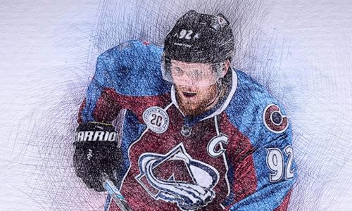 500 Teile Puzzle Gabriel Landeskog Colorado Avalanche Posterdruck, Hockeyspieler, echter Spieler (6) Holz Puzzle Erwachsene Stress Freisetzung Spiel 500 Piece 20.4x15inch(52x38cm) Kein Rahmen von GQJXUANYU