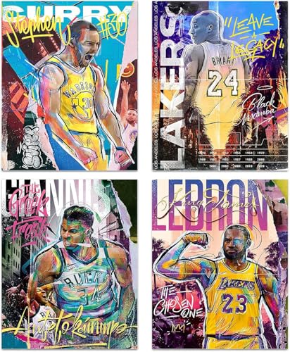 500 Teile Puzzle Graffiti Basketball Stephen Curry Giannis Antetokounmpo Holz Puzzle Erwachsene Stress Freisetzung Spiel 500 Piece 20.4x15inch(52x38cm) Kein Rahmen von GQJXUANYU