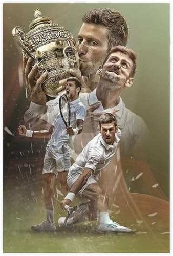 500 Teile Puzzle Novak Djokovic Poster Tennis 001 Holz Puzzle Erwachsene Stress Freisetzung Spiel 500 Piece 20.4x15inch(52x38cm) Kein Rahmen von GQJXUANYU