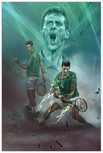 500 Teile Puzzle Novak Djokovic Poster Tennis Holz Puzzle Erwachsene Stress Freisetzung Spiel 500 Piece 20.4x15inch(52x38cm) Kein Rahmen von GQJXUANYU