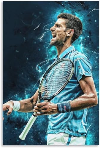 500 Teile Puzzle Novak Djokovic Tennisspieler Poster inspirierend Holz Puzzle Erwachsene Stress Freisetzung Spiel 500 Piece 20.4x15inch(52x38cm) Kein Rahmen von GQJXUANYU