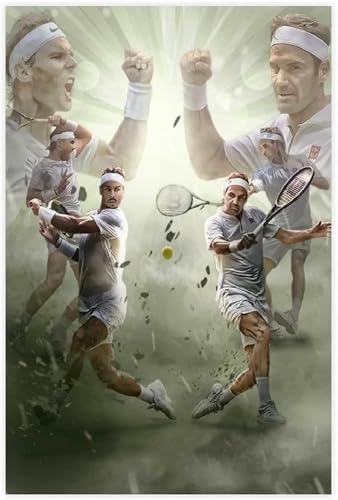 500 Teile Puzzle Rafael Nadal Poster Tennis Wand 84 Holz Puzzle Erwachsene Stress Freisetzung Spiel 500 Piece 20.4x15inch(52x38cm) Kein Rahmen von GQJXUANYU