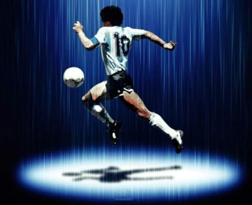 Holz Puzzle 1000 Teile Diego Maradona Poster Fußball Fußball Zitat Puzzles für Erwachsene anspruchsvoll 1000 Piece 29.5x19.6inch(75x50cm) Kein Rahmen von GQJXUANYU