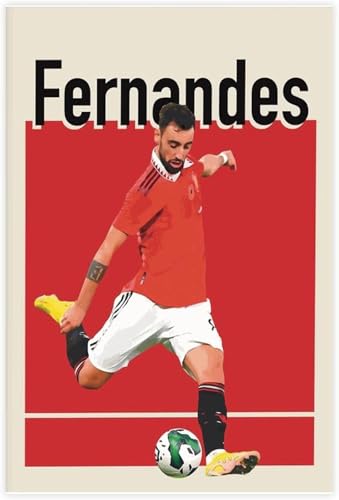 Holz Puzzle 1000 Teile Fußball Poster Bruno Fernandes Puzzles für Erwachsene anspruchsvoll 1000 Piece 29.5x19.6inch(75x50cm) Kein Rahmen von GQJXUANYU