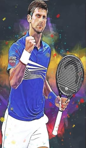 Holz Puzzle 1000 Teile Novak Djokovic Tennis Poster 10 Puzzles für Erwachsene anspruchsvoll 1000 Piece 29.5x19.6inch(75x50cm) Kein Rahmen von GQJXUANYU