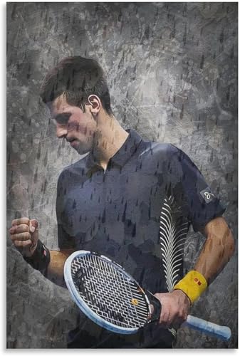 Holz Puzzle 1000 Teile Novak Djokovic Tennissportler Poster 25 Puzzles für Erwachsene anspruchsvoll 1000 Piece 29.5x19.6inch(75x50cm) Kein Rahmen von GQJXUANYU