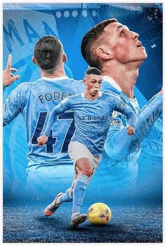 Holz Puzzle 1000 Teile Phil Foden Sportstar-Kunstplakat Puzzles für Erwachsene und Kinder anspruchsvoll 1000 Piece 29.5x19.6inch(75x50cm) Kein Rahmen von GQJXUANYU