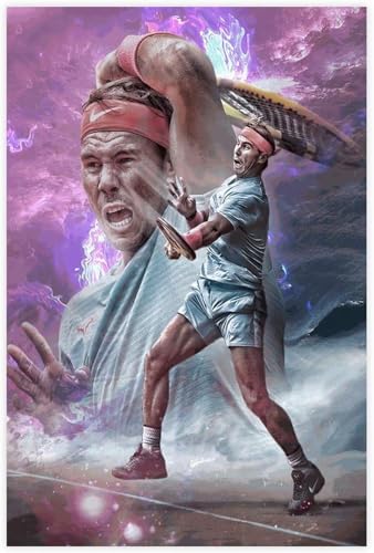 Holz Puzzle 1000 Teile Rafael Nadal Poster Tennis Sport 15 Puzzles für Erwachsene anspruchsvoll 1000 Piece 29.5x19.6inch(75x50cm) Kein Rahmen von GQJXUANYU