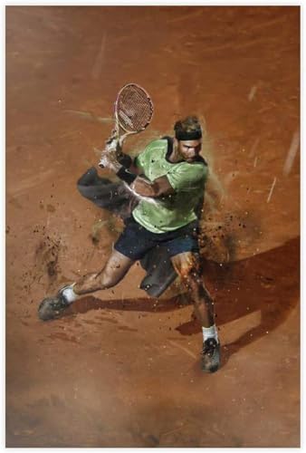 Holz Puzzle 1000 Teile Rafael Nadal Poster Tennis Wand 20 Puzzles für Erwachsene anspruchsvoll 1000 Piece 29.5x19.6inch(75x50cm) Kein Rahmen von GQJXUANYU