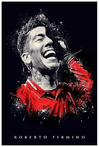 Holz Puzzle 1000 Teile Roberto Firmino Poster Fußball Puzzles für Erwachsene anspruchsvoll 1000 Piece 29.5x19.6inch(75x50cm) Kein Rahmen von GQJXUANYU