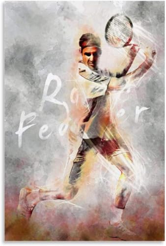 Holz Puzzle 1000 Teile Roger Federer Leinwand Puzzles für Erwachsene anspruchsvoll 1000 Piece 29.5x19.6inch(75x50cm) Kein Rahmen von GQJXUANYU