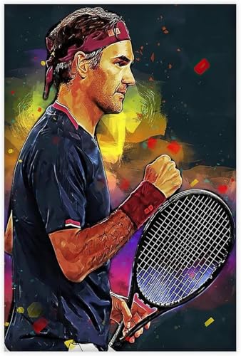 Holz Puzzle 1000 Teile Roger Federer Poster 01 Puzzles für Erwachsene anspruchsvoll 1000 Piece 29.5x19.6inch(75x50cm) Kein Rahmen von GQJXUANYU