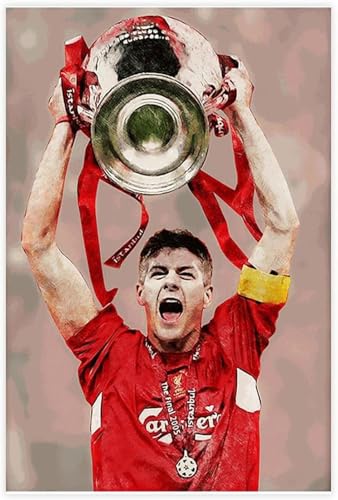 Holz Puzzle 1000 Teile Steven Gerrard Fußballspieler Poster Puzzles für Erwachsene anspruchsvoll 1000 Piece 29.5x19.6inch(75x50cm) Kein Rahmen von GQJXUANYU