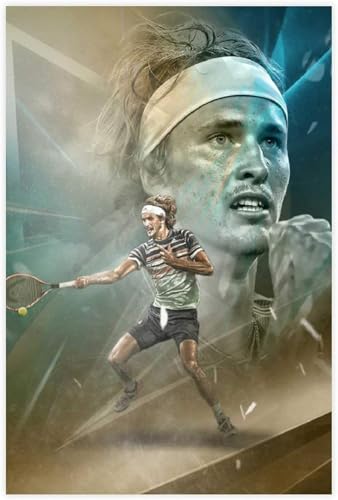 Holz Puzzle 1000 Teile Tennisspieler Alexander Zverev Druckbild 10 Puzzles für Erwachsene anspruchsvoll 1000 Piece 29.5x19.6inch(75x50cm) Kein Rahmen von GQJXUANYU