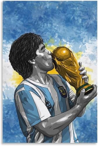 Holz Puzzle 200 Teile Diego Armando Maradona Fußball Puzzles für Erwachsene und Kinder anspruchsvoll 200 Piece 13.7x9.8inch(35x25cm) Kein Rahmen von GQJXUANYU