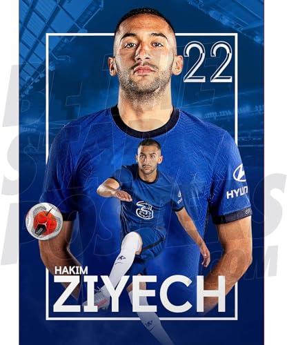 Holz Puzzle 500 Teile Chelsea FC 2020/21 Hakim Ziyech Fußball Puzzles für Erwachsene anspruchsvoll 500 Piece 20.4x15inch(52x38cm) Kein Rahmen von GQJXUANYU