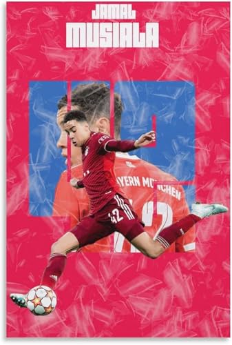 Holz Puzzle 500 Teile Jamal-Musiala Fußballsportstar Puzzles für Erwachsene anspruchsvoll 500 Piece 20.4x15inch(52x38cm) Kein Rahmen von GQJXUANYU