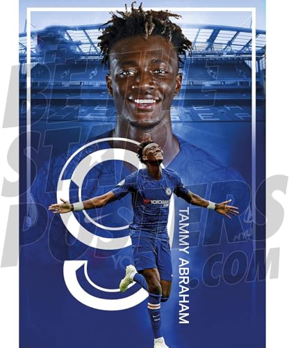 Puzzle 1000 Teile Erwachsene Chelsea FC 2019/20 Tammy Abraham Aktion - Holz Puzzles Stress Freisetzung Spiel 1000 Piece 29.5x19.6inch(75x50cm) Kein Rahmen von GQJXUANYU