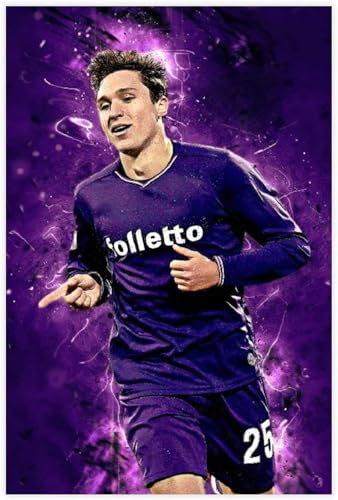 Puzzle 1000 Teile Erwachsene Fußballspieler Federico Chiesa Sportplakat Holz Puzzles Stress Freisetzung Spiel 1000 Piece 29.5x19.6inch(75x50cm) Kein Rahmen von GQJXUANYU