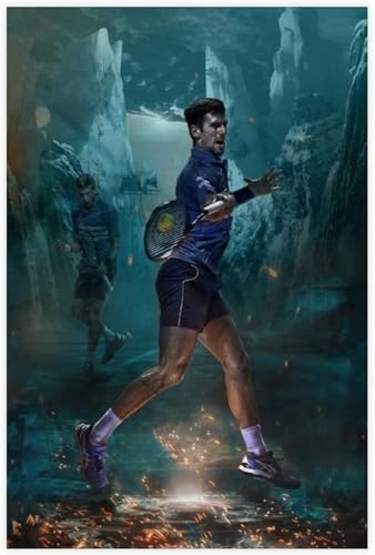 Puzzle 1000 Teile Erwachsene Novak Djokovic Poster Tennis 15 Holz Puzzles Stress Freisetzung Spiel 1000 Piece 29.5x19.6inch(75x50cm) Kein Rahmen von GQJXUANYU