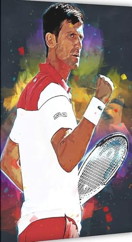 Puzzle 1000 Teile Erwachsene Novak Djokovic Tennis Poster Pop Art Holz Puzzles Stress Freisetzung Spiel 1000 Piece 29.5x19.6inch(75x50cm) Kein Rahmen von GQJXUANYU