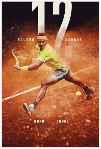 Puzzle 1000 Teile Erwachsene Rafael Nadal Poster Tennis Sport Poster 25 Holz Puzzles Stress Freisetzung Spiel 1000 Piece 29.5x19.6inch(75x50cm) Kein Rahmen von GQJXUANYU