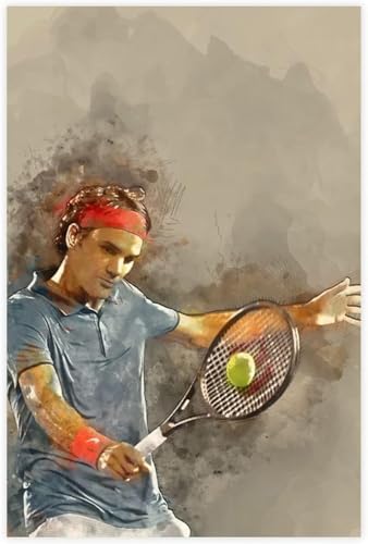 Puzzle 1000 Teile Erwachsene Roger Federer Poster 10 Holz Puzzles Stress Freisetzung Spiel 1000 Piece 29.5x19.6inch(75x50cm) Kein Rahmen von GQJXUANYU