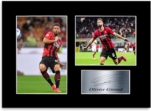 Puzzle 1000 Teile Erwachsene Signiertes Spielerposter von Olivier Giroud aus Mailand Holz Puzzles Stress Freisetzung Spiel 1000 Piece 29.5x19.6inch(75x50cm) Kein Rahmen von GQJXUANYU