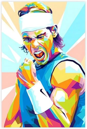 Puzzle 1000 Teile Erwachsene Tennisspieler Rafael Nadal 10 Canvas Holz Puzzles Stress Freisetzung Spiel 1000 Piece 29.5x19.6inch(75x50cm) Kein Rahmen von GQJXUANYU