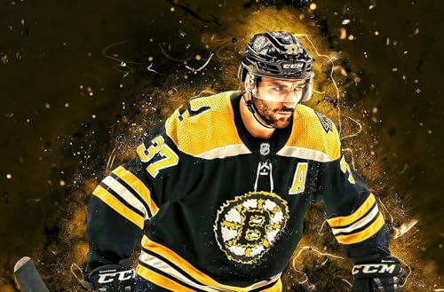 Puzzle 500 Teile Erwachsene Patrice Bergeron Boston Bruins Poster Druck Eishockeyspieler Holz Puzzles Stress Freisetzung Spiel 500 Piece 20.4x15inch(52x38cm) Kein Rahmen von GQJXUANYU