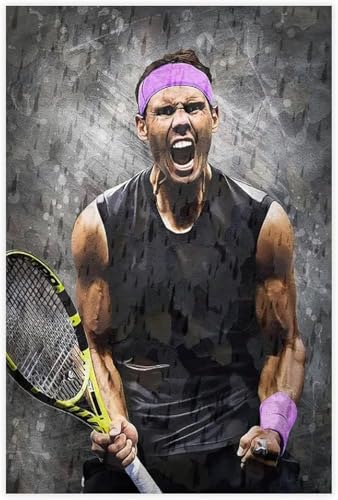 Puzzle 500 Teile Erwachsene Rafael Nadal, spanischer Tennisprofi Holz Puzzles Stress Freisetzung Spiel 500 Piece 20.4x15inch(52x38cm) Kein Rahmen von GQJXUANYU