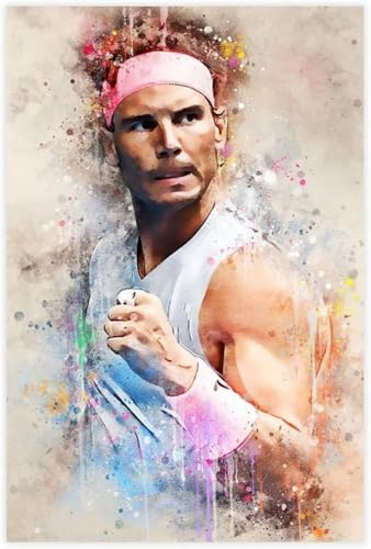 Puzzle 500 Teile Erwachsene Rafael Nadal Tennis Sportkunst Poster Holz Puzzles Stress Freisetzung Spiel 500 Piece 20.4x15inch(52x38cm) Kein Rahmen von GQJXUANYU