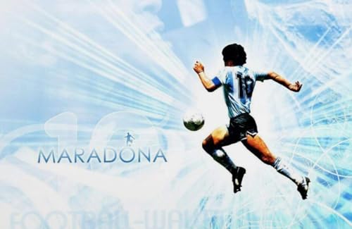 Puzzle für 1000 Teile Argentinien - Diego Armando Maradona - Fußball Maradola Holz Puzzlespiel Erwachsenen und Kinder Puzzle Poster 1000 Piece 29.5x19.6inch(75x50cm) Kein Rahmen von GQJXUANYU