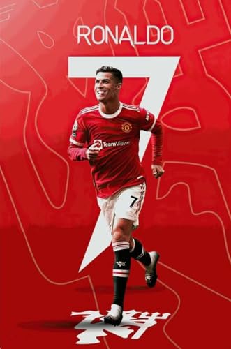 Puzzle für 1000 Teile Cristiano Ronaldo Poster Motivationsfußball Holz Puzzlespiel Erwachsenen Puzzle Poster 1000 Piece 29.5x19.6inch(75x50cm) Kein Rahmen von GQJXUANYU