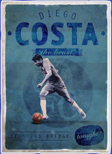 Puzzle für 1000 Teile Diego Costa Poster Fußballspieler Holz Puzzlespiel Erwachsenen und Kinder Puzzle Poster 1000 Piece 29.5x19.6inch(75x50cm) Kein Rahmen von GQJXUANYU