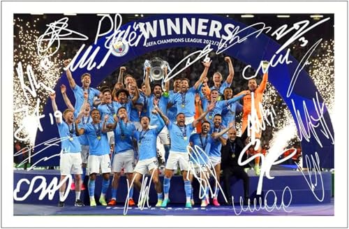 Puzzle für 1000 Teile Manchester City 2022/23 Liga Champions League Holz Puzzlespiel Erwachsenen und Kinder Puzzle Poster 1000 Piece 29.5x19.6inch(75x50cm) Kein Rahmen von GQJXUANYU