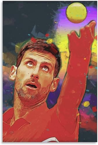 Puzzle für 1000 Teile Novak Djokovic Tennisspieler Poster Inspirierend 25 Holz Puzzlespiel Erwachsenen Puzzle Poster 1000 Piece 29.5x19.6inch(75x50cm) Kein Rahmen von GQJXUANYU