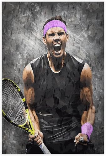 Puzzle für 1000 Teile Rafael Nadal Poster Tennis Sport Poster 7 Holz Puzzlespiel Erwachsenen Puzzle Poster 1000 Piece 29.5x19.6inch(75x50cm) Kein Rahmen von GQJXUANYU