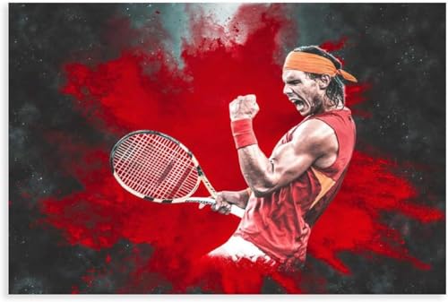 Puzzle für 1000 Teile Rafael Nadal Tennis Poster 25 Holz Puzzlespiel Erwachsenen Puzzle Poster 1000 Piece 29.5x19.6inch(75x50cm) Kein Rahmen von GQJXUANYU