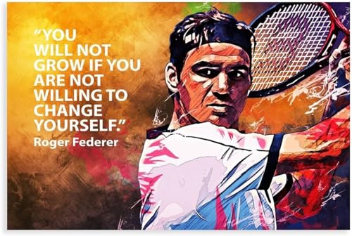 Puzzle für 1000 Teile Roger Federer Inspirierend 47 Holz Puzzlespiel Erwachsenen Puzzle Poster 1000 Piece 29.5x19.6inch(75x50cm) Kein Rahmen von GQJXUANYU