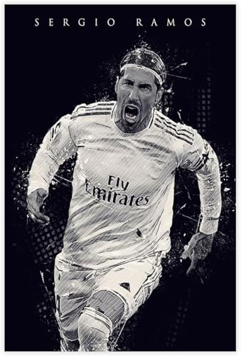 Puzzle für 1000 Teile Sergio Ramos Fußballspieler Poster 10 Holz Puzzlespiel Erwachsenen Puzzle Poster 1000 Piece 29.5x19.6inch(75x50cm) Kein Rahmen von GQJXUANYU