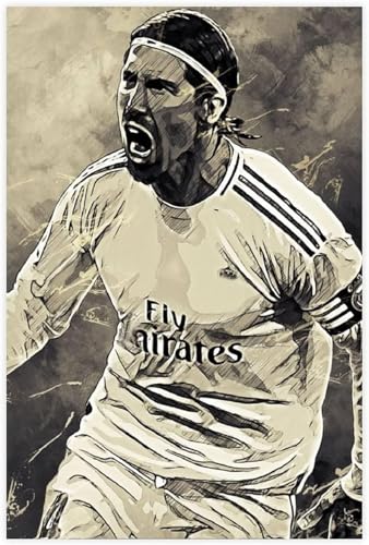 Puzzle für 1000 Teile Sergio Ramos Poster Fußball Fußball Kunst 7 Holz Puzzlespiel Erwachsenen Puzzle Poster 1000 Piece 29.5x19.6inch(75x50cm) Kein Rahmen von GQJXUANYU