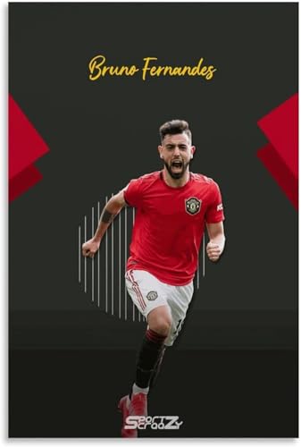 Puzzle für 500 Teile Bruno Fernandes Poster Fußballspieler Holz Puzzlespiel Erwachsenen Puzzle Poster 500 Piece 20.4x15inch(52x38cm) Kein Rahmen von GQJXUANYU