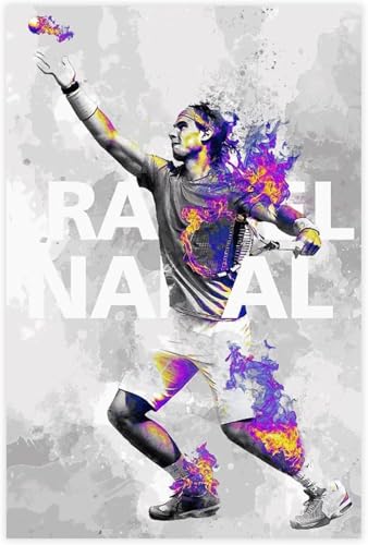 Puzzle für 500 Teile Rafael Nadal Poster Tennis Sport 20 Holz Puzzlespiel Erwachsenen Puzzle Poster 500 Piece 20.4x15inch(52x38cm) Kein Rahmen von GQJXUANYU