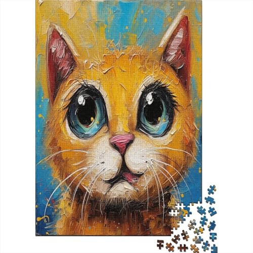 Cute Kat Puzzle 1000 Teile,Puzzle Für Erwachsene, Impossible Puzzle,Puzzle Farbenfrohes Legespiel,GesKükenlichkeitsspiel Für Die Ganze Familie Puzzel 1000pcs (75x50cm) von GQLIDDAOE