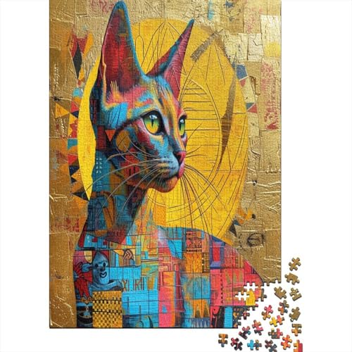 Cute Kat Puzzle 1000 Teile,für Erwachsene, Impossible Puzzle,farbenfrohes Legespiel,GesKükenlichkeitsspiel Für Die Ganze Familie,Erwachsenenpuzzle Puzzel 1000pcs (75x50cm) von GQLIDDAOE