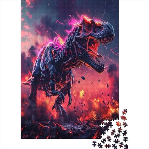 Dinosaurier Puzzlespiel 1000 Teile Für Erwachsene, Einzigartige Kunstwerke Und Vorlage - Geburtstagsgeschenk - Spaßige Puzzles Mit Überraschung Von Puzzle in A Bag Puzzel 1000pcs (75x50cm) von GQLIDDAOE