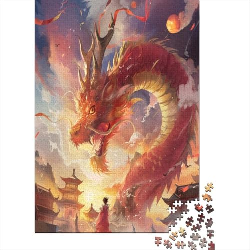 Drache Puzzle 1000 Teile,Puzzle Für Erwachsene, Impossible Puzzle,Puzzle 1000 Puzzle Home Dekoration Puzzle,Erwachsenenpuzzle Puzzel 1000pcs (75x50cm) von GQLIDDAOE