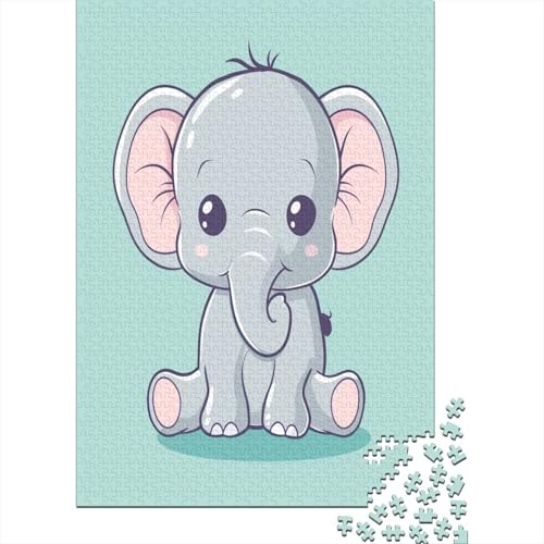 Elefant 1000 Teile, Impossible Puzzle,GesKükenlichkeitsspiel Für Die Ganze Familie, Erwachsenenpuzzle Ab 14 Jahren Puzzel 1000pcs (75x50cm) von GQLIDDAOE